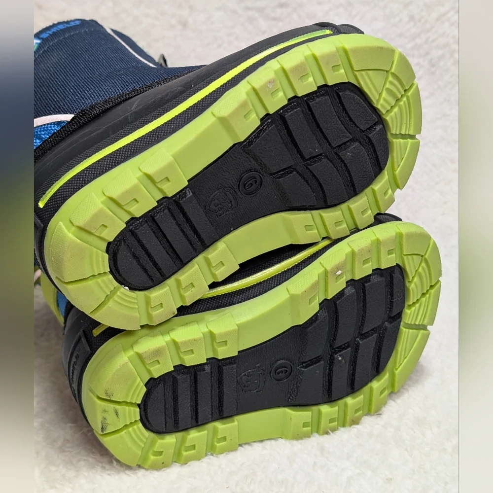 Arctic Shield Boys Waterproof Insulated Blue Green Snow Boots Little Boys Size 6